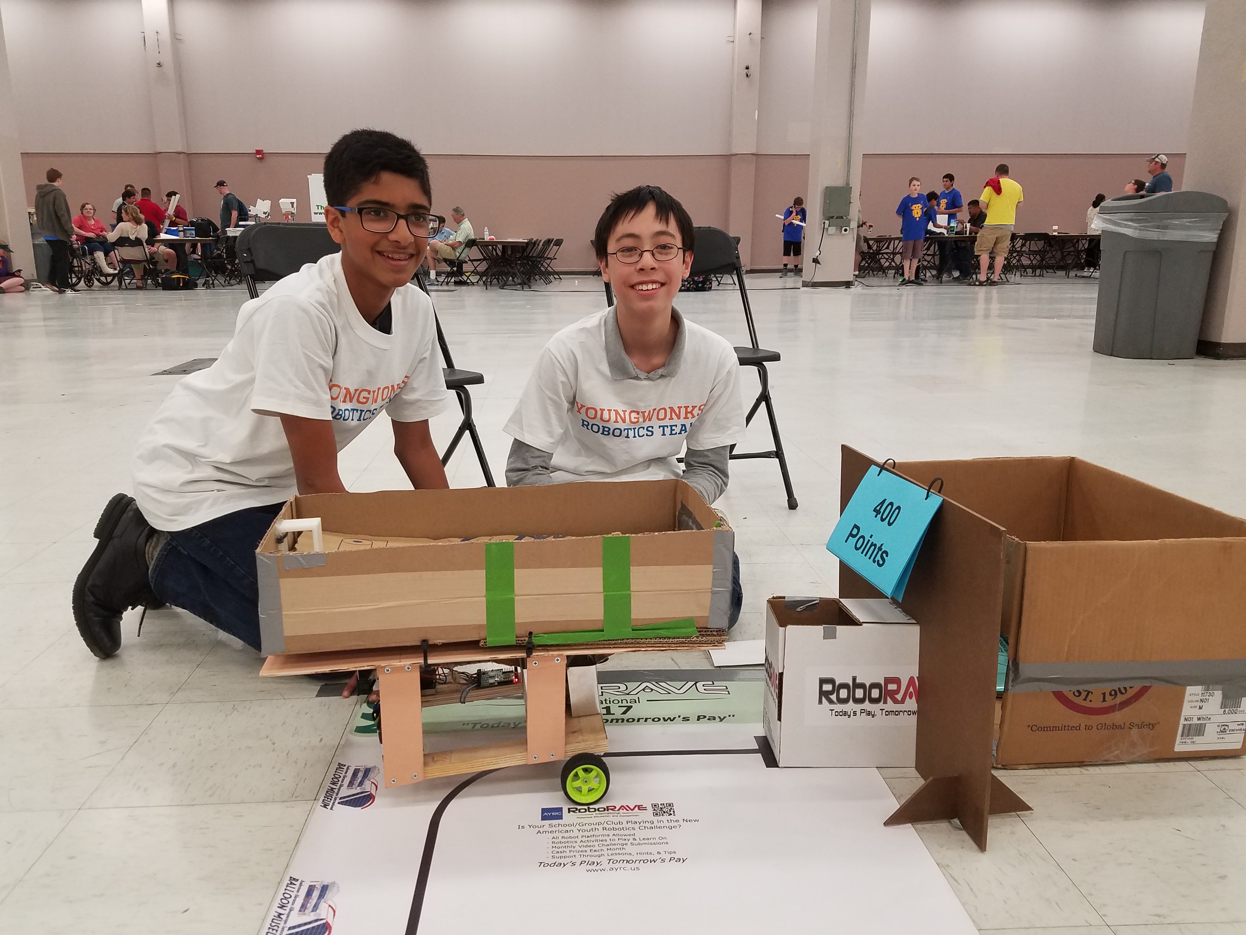 Chaitu and Oliver at RoboRAVE USA 2017