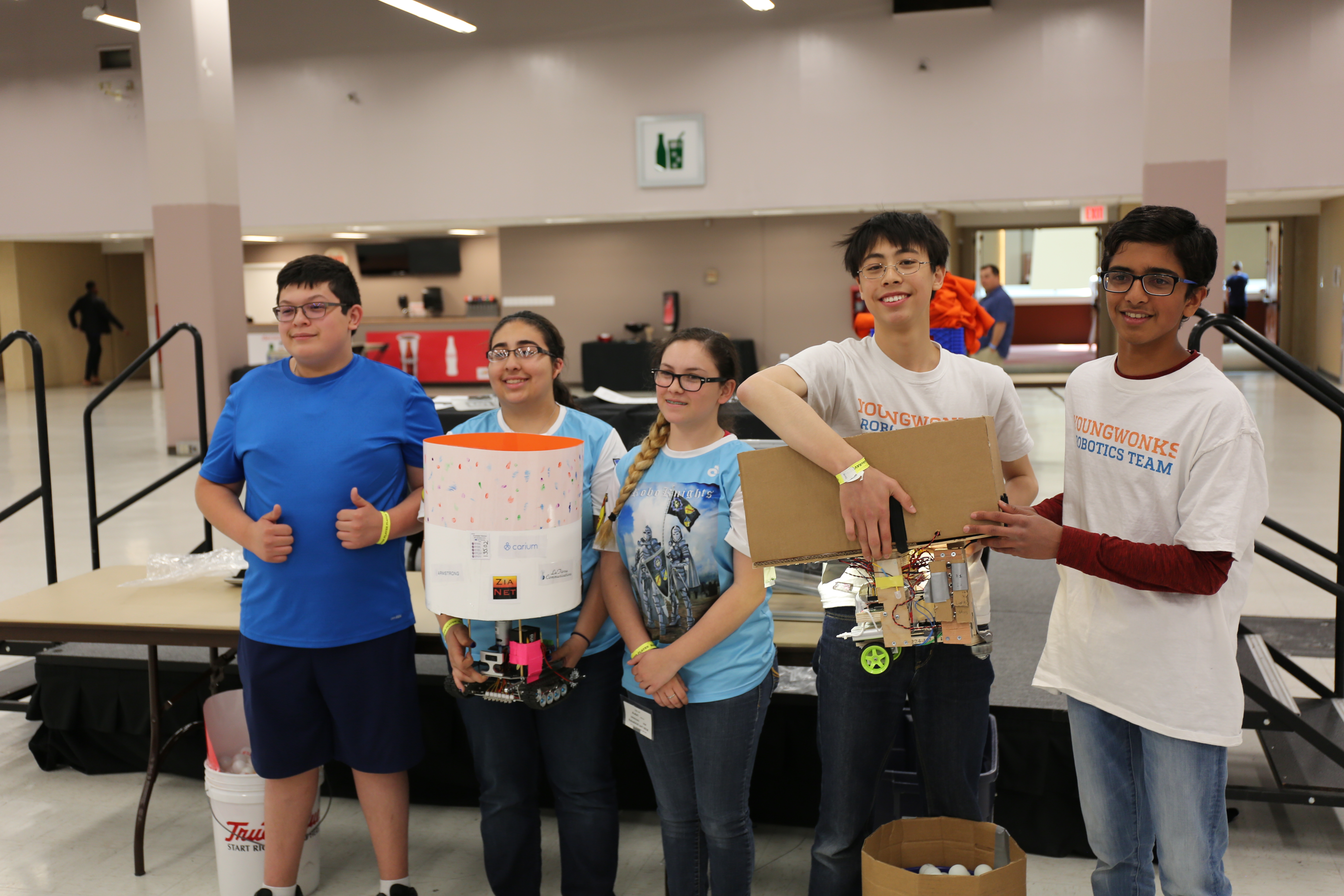 Chaitu and Oliver at RoboRAVE International 2018